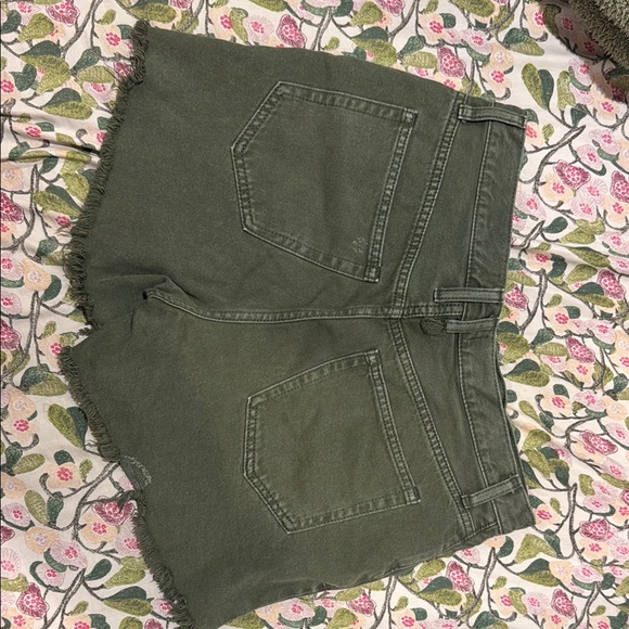 We The Free Olive Denim Shorts - Picture 2 of 4